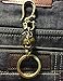 Retro Collectable Solid Brass Punk Lizard Skull Fob Pants Hooks Keychain Key Ring