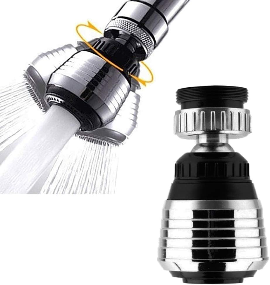 360 Rotate Swivel Water Saving Tap Aerator Diffuser Faucet Nozzle Filter Adapter, Kitchen Bathroom Faucet Head Sprayer, 1 Pack