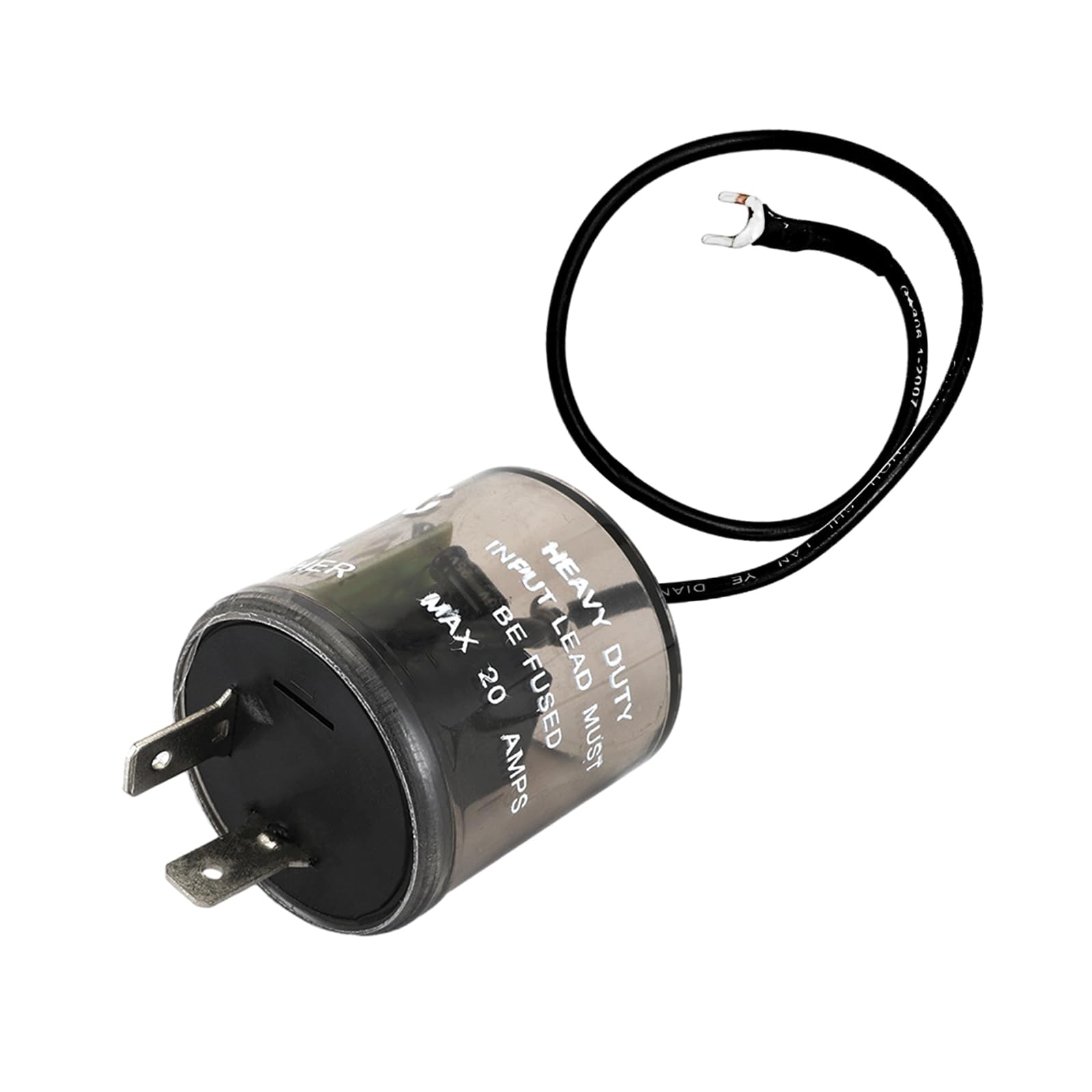 Photo 1 of Dickno 2 Pin LED Flasher, 12V Car Electronic LED Turn Signal Flasher Relay with Ground Wire, Two Prong Round Relay Fix Turn Signal Bulbs & Fast Hyper Flash for Car Motorcycle Truck