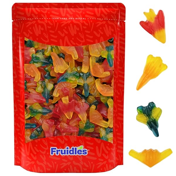 FRUIDLES USA PATRIOTIC GUMMY FIGHTER JETS CANDY HOLIDAY TREATS, 4TH OF JULY, FUN AND FESTIVE SNACKING, PARTY FLAVOR (1 POUND)