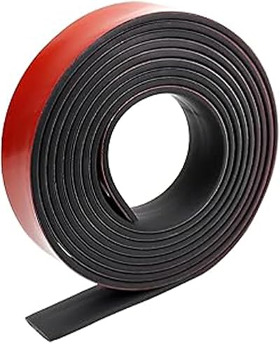 ANBOO 25mm x 3mm x 4m Neoprene Rubber Seal Strip Self-Adhesive Black