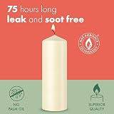Bolsius Pillar Candles White 4-Pack 20 x 7 cm Unscented 75h Burn Time view 2