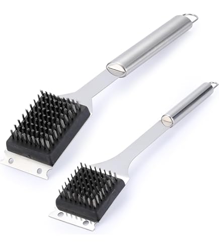 Brosse Four à Pizza 148 Cm – Grattoir Acier Inox & Poils Laiton Long Manche Détachable Pour Ooni Gozney & Fours Pizza BBQ