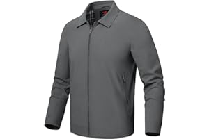 Rdruko Men's Lightweight Jackets Windbreaker Light Bomber Jacket Golf Jackets For Men Casual Work Coat