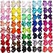 40 Colors Hair Bows for Girls 4.5inch Boutique Grosgrain Ribbon Bows Alligator Hair Clips Hair Accessories for Baby Girls Toddlers Kids Children Teens