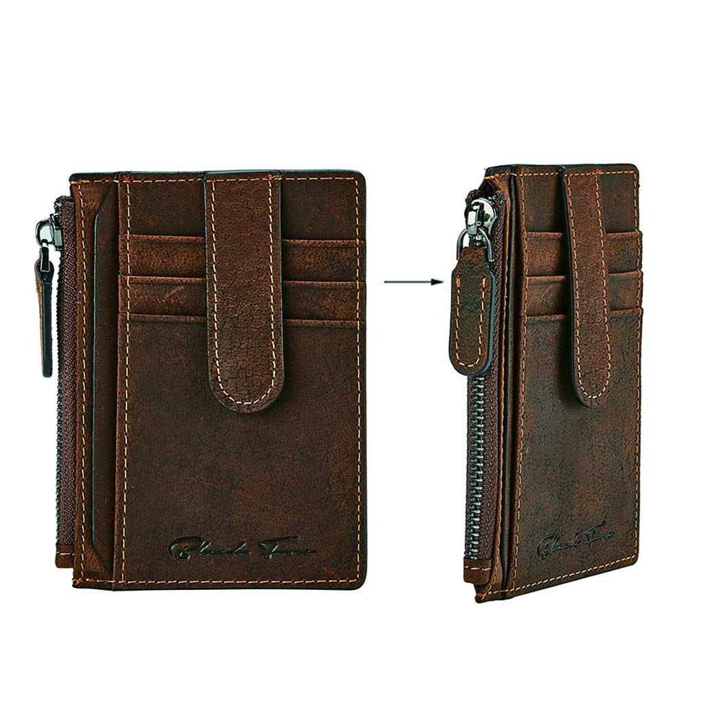 Aeiniweraabbcc PDTXCLS HlpiAMok Yasirona TANGDIAABBCC Pocket Card Wallet for Men/Women,Money Clip Leather Wallet Slim Pocket Credit Card Holder with Zipper