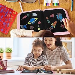 Kids Erasable Doodle Book Set, 14 Page Portable