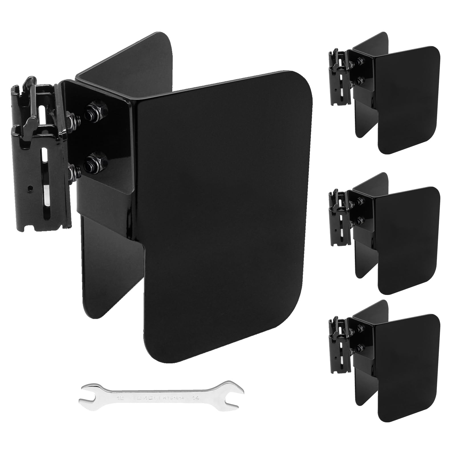 Photo 1 of SALUINOKI 4Pack E-Track Wheel Chock for Motorcycle, E Track Dirt Bike Wheel Chocks, E-Track Accessories Hardware, Supports Tires up to 6” Wide Black