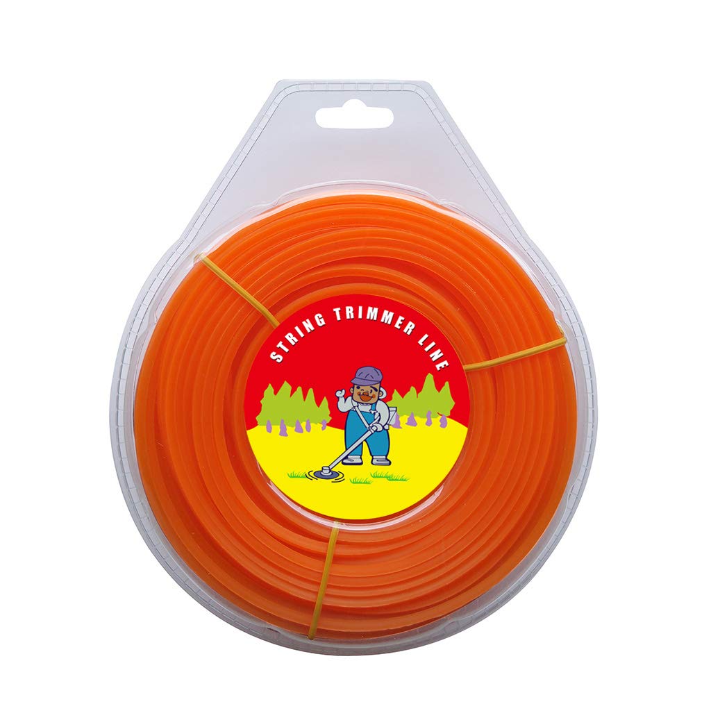 ZeeYee 3mm Diameter x 1-Pound Square String Trimmer Lines Replacement for Trimmers, Orange, 1LB