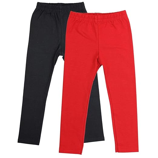 TupTam Mädchen Lange Leggings Unifarbe 2er Pack