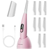 Skinharbor Sonic Dermaplane Razor for Women Face,Women&rsquo;S Facial Exfoliation &amp; Peach Fuzz Hair Removal System,Anti-Aging&ndash;3 Speeds&ndash;8 Dermaplaning Blades&ndash;Rechargeable,Sonic Dermaplaning Tool