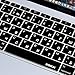XSKN Russian / English Keyboard Cover Silicone Skin for New Macbook 12 Inch A1534 and New MacBook Pro 13 Inch A1708 (2016 Version, No TouchBar) US EU Layou (Black)