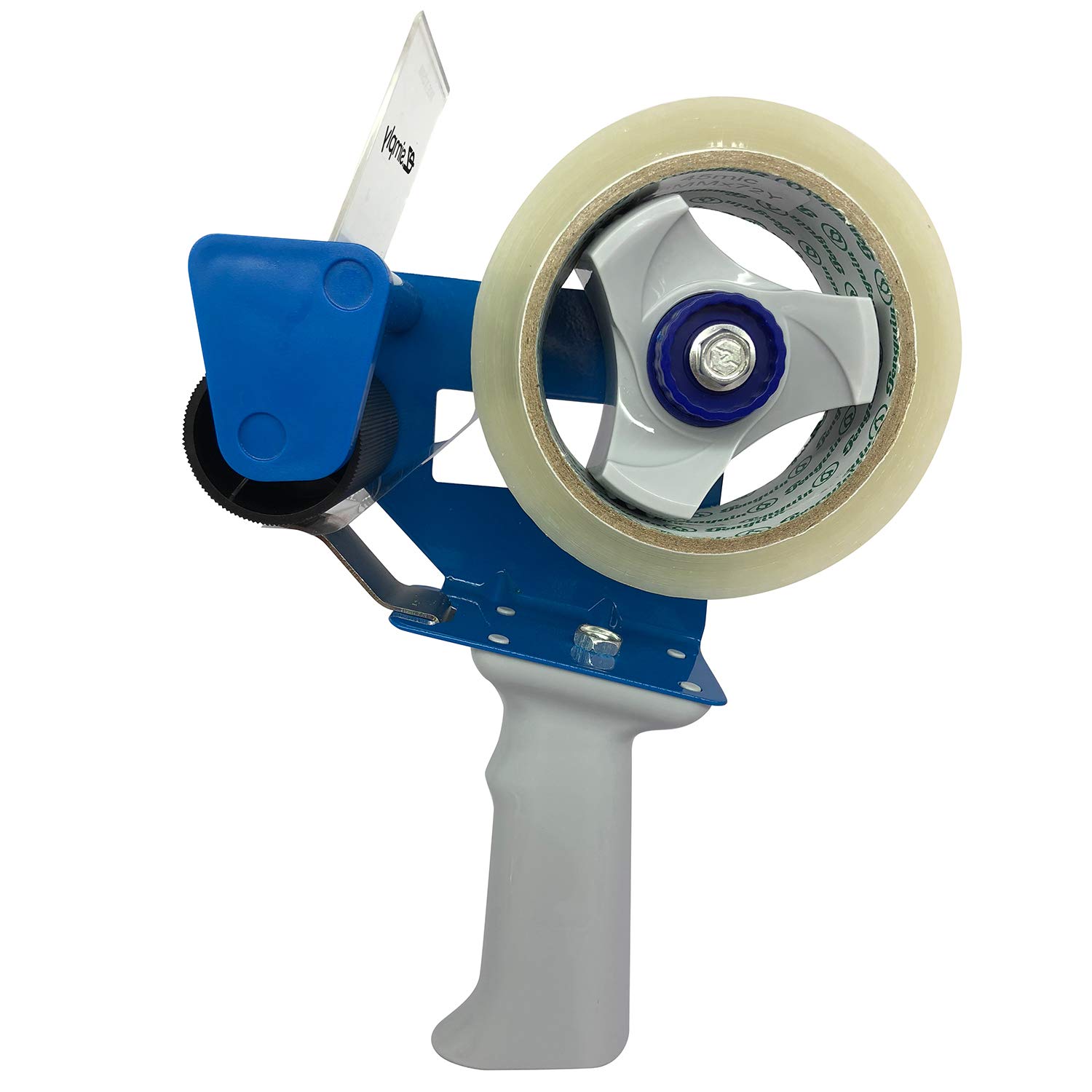 Heavy-Duty Packing Shipping Tape Dispenser Gun - with 2 Inch Roll of Packaging Tape - Hand-held Industrial Side Loading by EZsimply