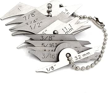 11pieces Welding Gauge Key Chain Set Weld Fillet Throat/leg Length Gage ...