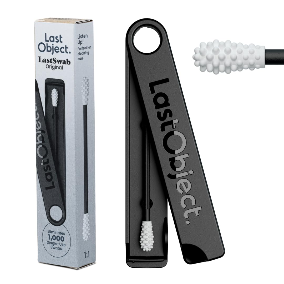 LastSwab® Reusable Buds Swabs for Ear Cleaning - The Sustainable and Sanitary Alternative to Single-Use Q Tips - Zero Waste and Easy to Clean - Comes with a Convenient Travel Case Holder