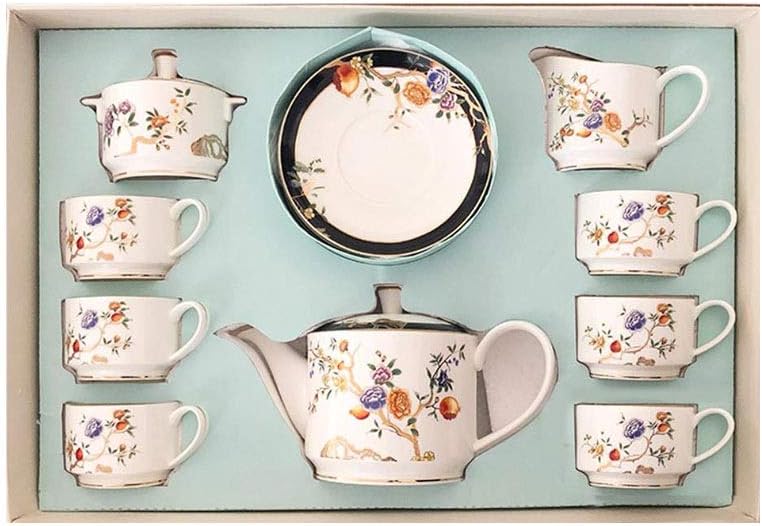 Cups Mug Coffee Cup Coffee Tea Cup Ceramic Coffee Mug Bone China Coffee Cup Ceramic Afternoon Tea Tea Set Coffee Cup Set Home Gift Cup (Color : White, Size : 1 set)