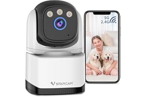 VSTARCAM 4MP Indoor Security Camera, Dual-Band WiFi (2.4GHz/5GHz),2.5K, 360° Pan-Tilt,Baby Monitor, Pet Camera,AI Human Detection, Person Tracking, Full-Color Night Vision, Two-Way Audio