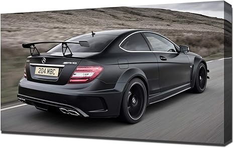 Lilarama 11 Mercedes Benz C63 Amg Coupe Black V2 1080 Art Canvas Picture Art Prints Painting Wall Pictures Amazon De Home Kitchen