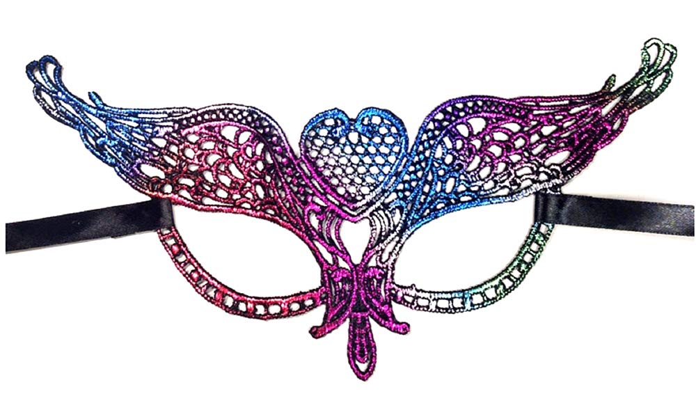 Mod. 6 - Venetian mask - Multicolor - Macramè - Carnival idea for Christmas and birthday - Man - Woman - Unisex