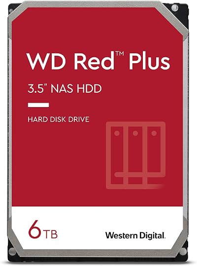 WD Red 6TB NAS Hard Drive 3.5" Internal SATA 6Gb/s 5400 RPM CMR 64MB