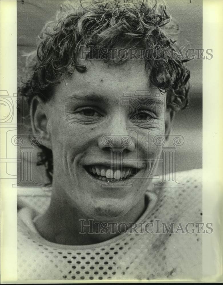 Historic Images 1985 Press Photo Gil Farmer, Holmes High School Football Kicker sas0949010.25x8 in