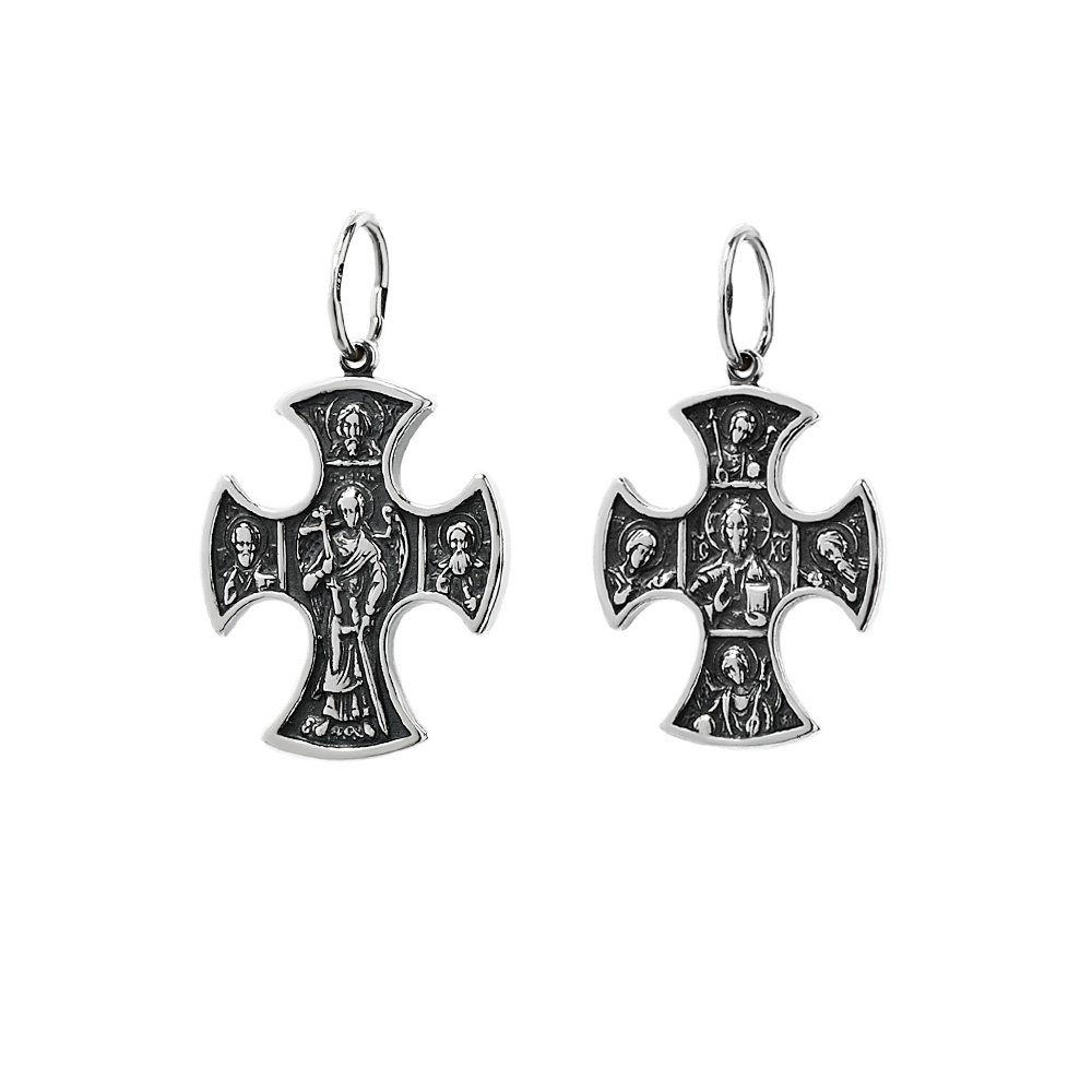 NKlaus 925 sterling silver cross orthodox crucifix pendant faith symbol 6282 baptism