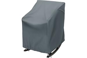 TORUTA Outdoor Rocking Chair Cover 27.5" L x 32.5" D x 39" H Grey 420D Waterproof Oxford Fabric Production Patio Furniture Rocking Chair Covers (Grey-1 pack, 27.5" L x 32.5" D x 39" H)