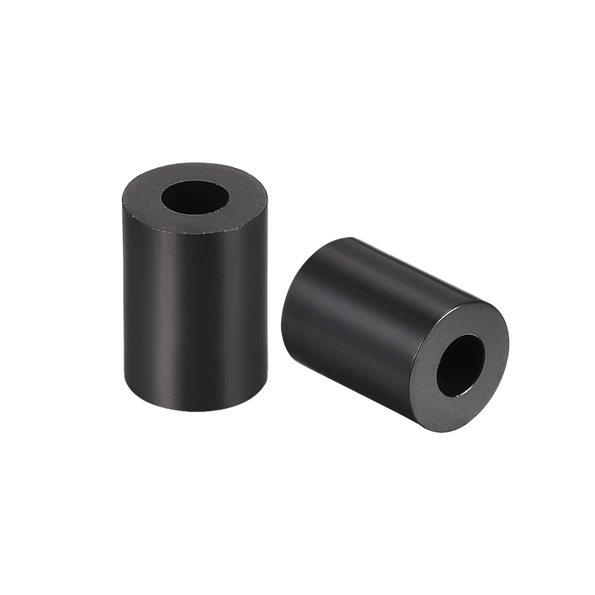 sourcing map Nylon Round Spacer Washer 3.2mm ID 7mm OD 8mm Height for M3 Screws Black 300Pcs