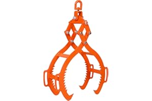 JINRRENYI 30inch 4 Claw Log Tongs with 3100 lbs/1406 kg Loading Capacity, Eagle Claws Design Log Grapple for Logging Tongs, 360° Swivel Steel Lifting for Trucks, Tractors, ATVs, Forklifts and More