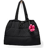 OYLOLA Tote Bag for Women Puffer Tote Bag Quilted Nurse Bag Cute Tote Handbag for Work School Tavel
