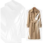 OSVJE Clear Plastic Garment Bags, 20 Pack, 23.6 * 35.5in | Dry Cleaner Laundry Bags, Hanging Clothes Storage, Dust-proof Garment Covers, For Coat Suit Shirt Jacket Skirt