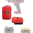for Bauer for Milwaukee Battery Adapter,Battery Adaptor Compatible for Milwaukee 18V M18 Lithium-ion Battery Convert to Baur 20V Battery,for Bauer 20V Cordless Power Tools Drill Driver