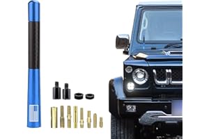 Ajxn Pack-1 Car Carbon Fiber Antenna, 4.7" American Flag Polished Surface Car Radio Antenna with Screw for Ford F150, Dodge RAM 1500 2500 3500, Jeep, Toyota, Nissan, Mazda (Blue)
