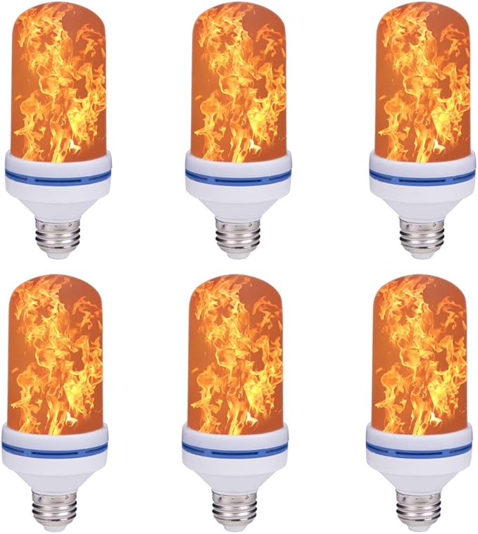 Flame Bulb, LED Flame Effect Fire Light Bulbs, 4 Modes, E26 Standard