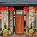 Bememo 20 Pieces Chinese New Year Red Paper Lanterns Thickened Chinese Hanging Lantern Decorations for Spring Festival New Year, Wedding and Restaurant(10 Inch)