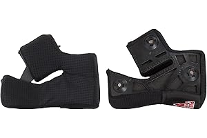 Bell Automotive Race/Pro Star Cheekpads Triple Density Street Motorcycle Helmet Accessories - Black / 25MM