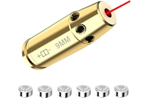 BEMERFORS Red Dot Bore Sight 9mm Laser Boresighter with 3 Sets of Batteries (9mm red)