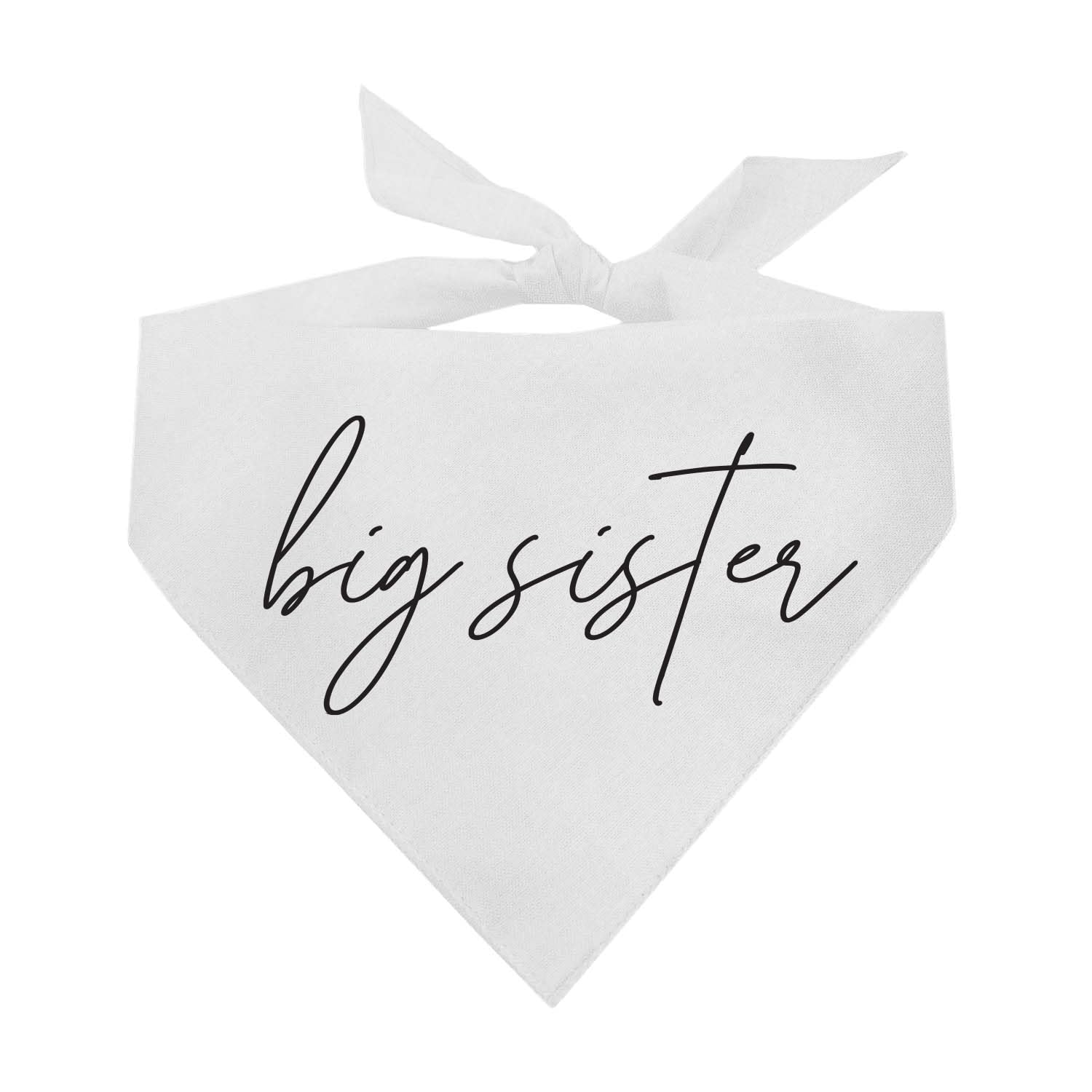 Big Sister Boho Gender Reveal/Baby Announcement Dog Bandana (White, OS 773) GB
