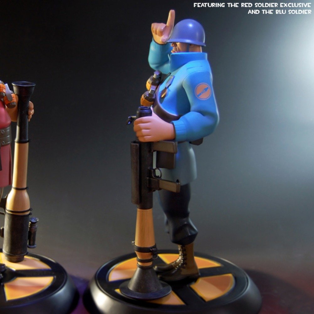 Galleon Blue Soldier Team Fortress 2 Gaming Heads Statue