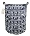 CLOCOR Large Storage Basket,Canvas Fabric Waterproof Storage Bin Collapsible Laundry Hamper Basket for Home,Kids,Nuesery,Toy Organizer(Elephants)
