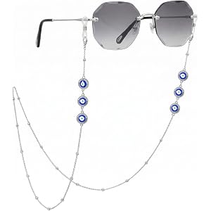 CheailoSckny Gothic Men's and Women's Glasses Chain - Reading Sunglasses Glasses Chain 14K Gold Eyeglass Chain Strap