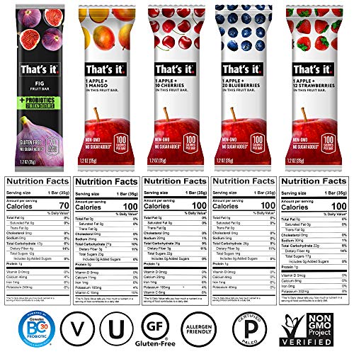 That's it Fruit Bars Snack Gift Box 100 All Natural, GlutenFree