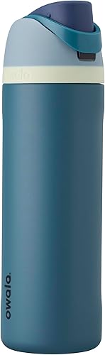 Owala FreeSip Insulated Stainless Steel Water Bottle with Straw, BPA-Free Sports Water Bottle, Great for Travel, 24 Oz, Denim