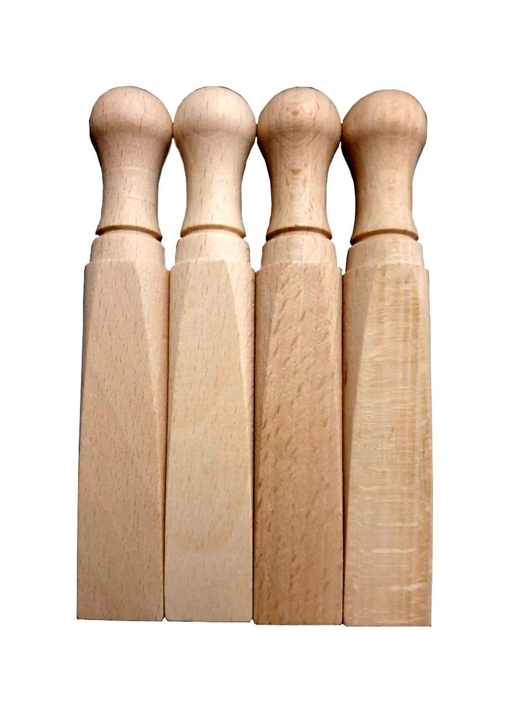 4X Wooden Door Wedge Beech Wood Door Stopper Jammer Pack of 4 Natural BPA and Plastic Free