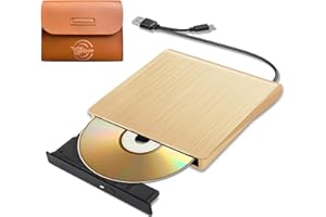 External CD DVD Drive for Laptop/Desktop, USB3.0 Type-C External DVD CD Player Compatible with Mac/Windows/Linux DVD CD Burne