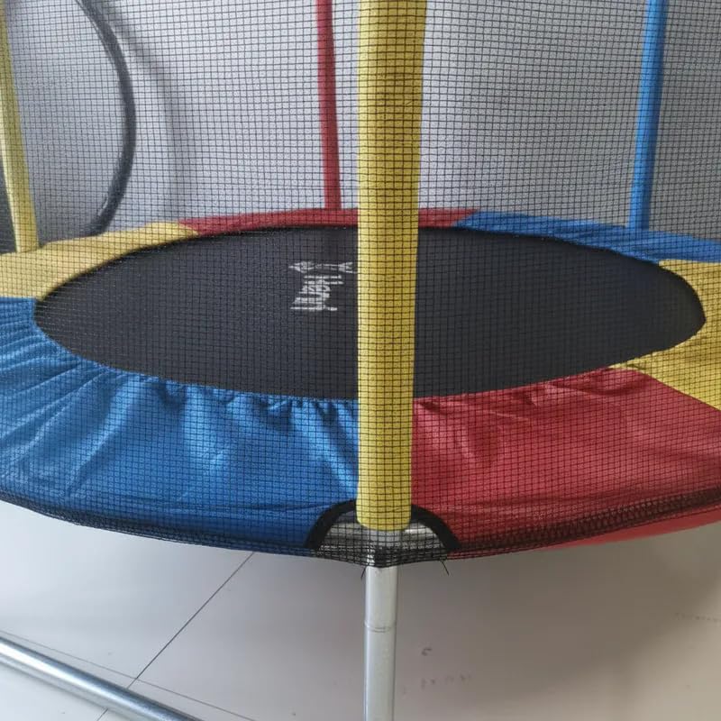 Cama Elástica Pula Pula Infantil Trampolim 1,4m Lona de Salto Preta Proteção de Molas Colorida Para Área Interna e Externa Henri Trampolim