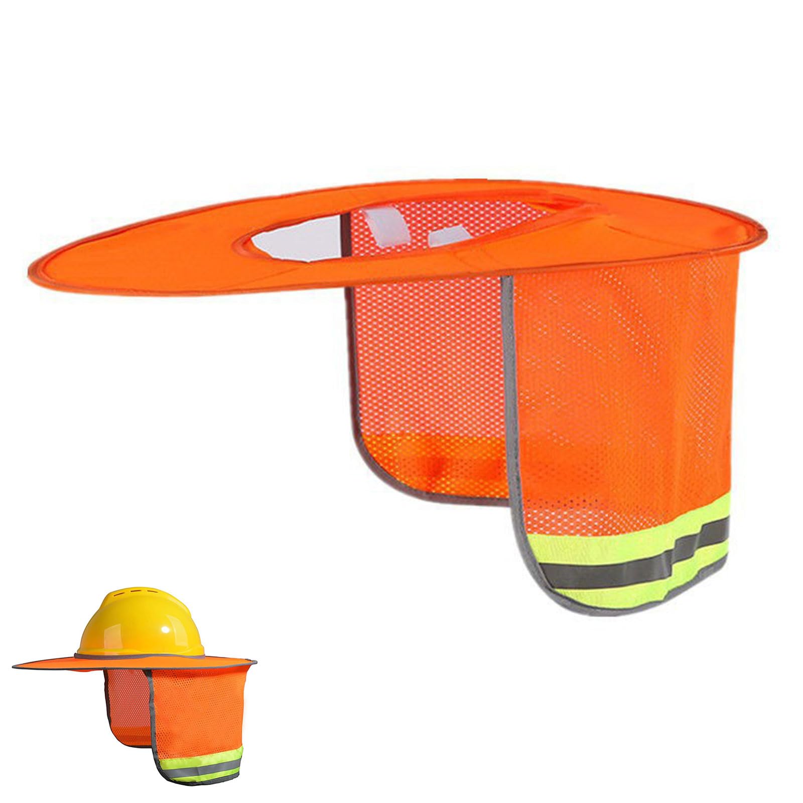 Sun Shield for Hard Hat, Safety Helmet Shield, Sun Visor Safety Helmet Sunscreen for Protective Work Helmet, Full Brim Mesh Neck Sunshade, Sun Protection