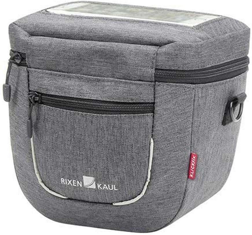 KlickFix Unisex – Adult's Aventour Compact City E Handlebar Bag, Grey, 3 litres