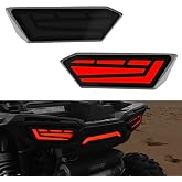 LitMiRaCle LED Tail Lights for Polaris RZR 900 1000 S XP 4 Turbo 2014-2019 | RZR Trail 2021-2026, Replace # OEM 2412341, 2412342, Hyperflash, Smoked Black, Plug &amp; Play, IP67 Waterproof, 2PCS