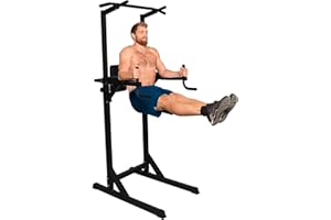 Livebest Heavy Duty Adjustable Power Tower Multi-Function Strength Training Dip Stand Workout Station Fitness Equipment for Home Gym, black-02